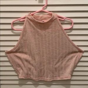 Light Pink Halter Crop Top